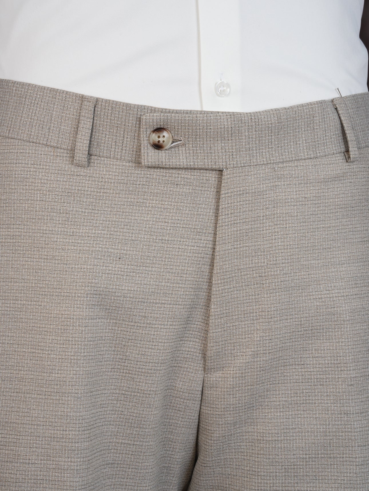 Beige Micro Grid Parez Suit