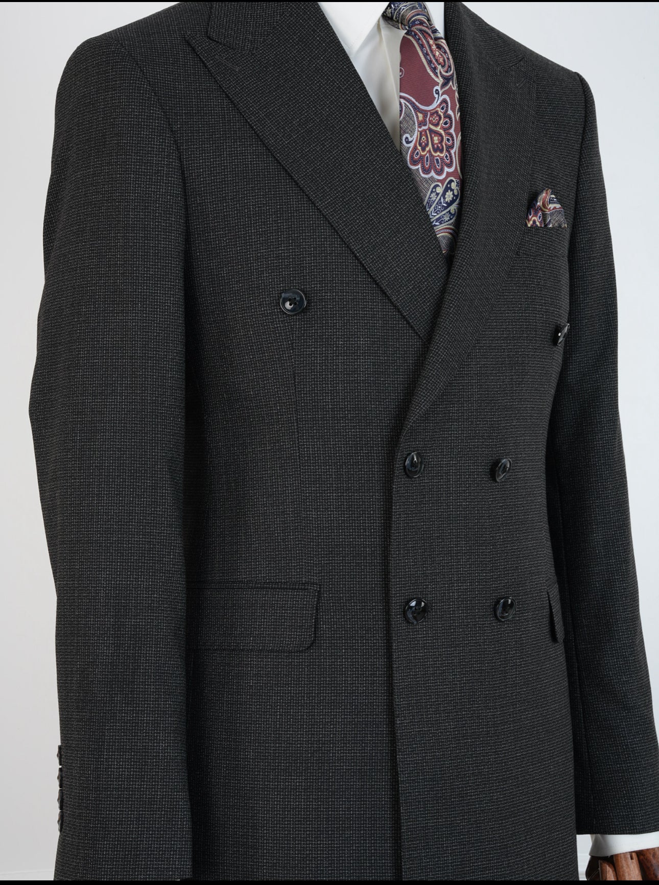 Dark Charcoal Micro Grid Parez Suit