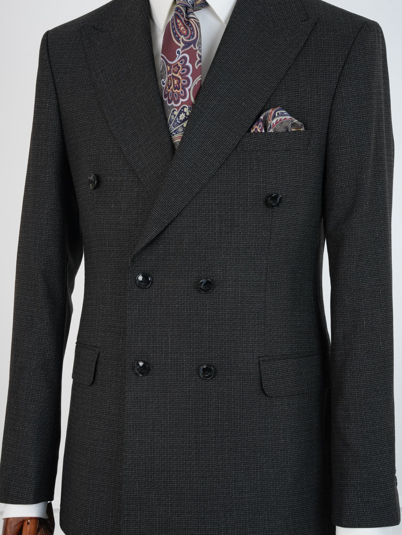Dark Charcoal Micro Grid Parez Suit