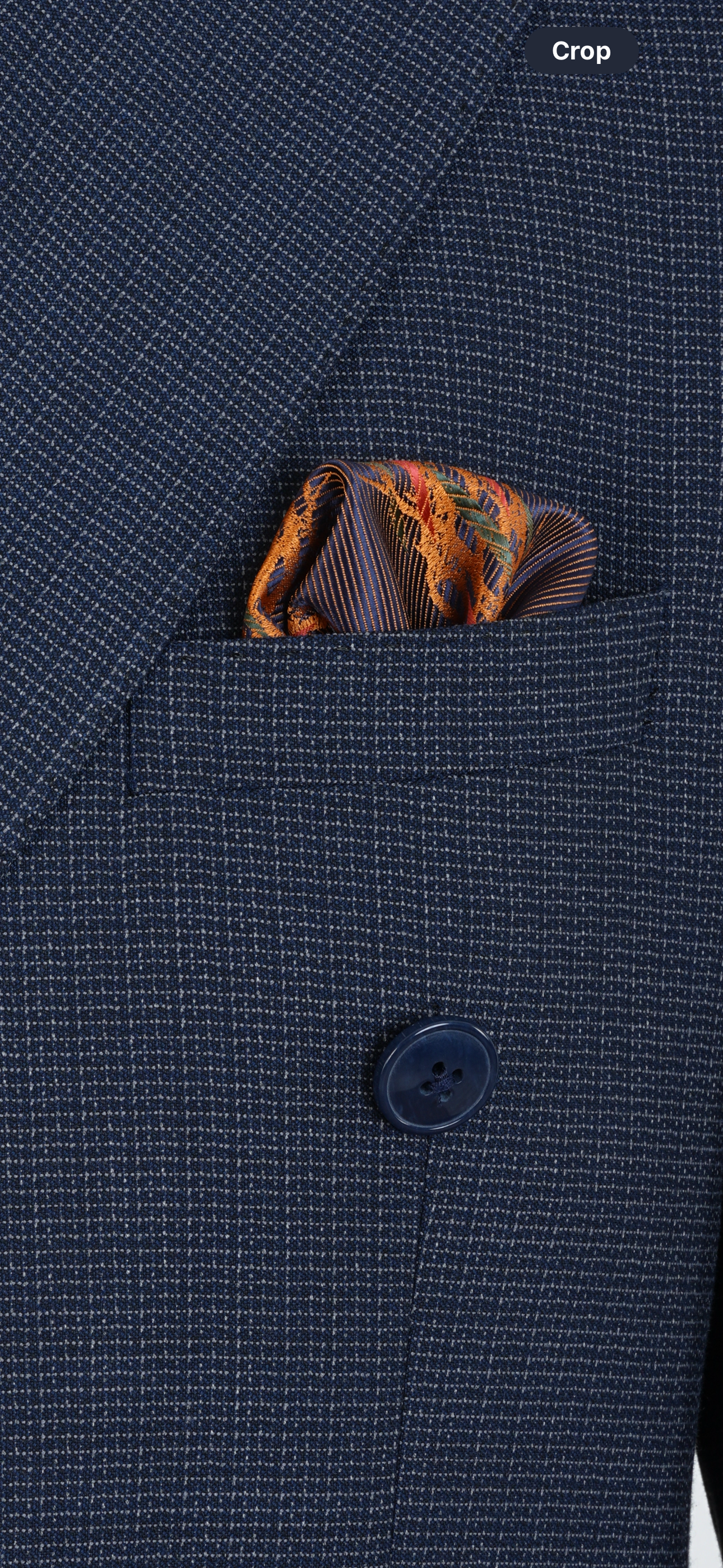 Navy Micro Grid Parez Suit
