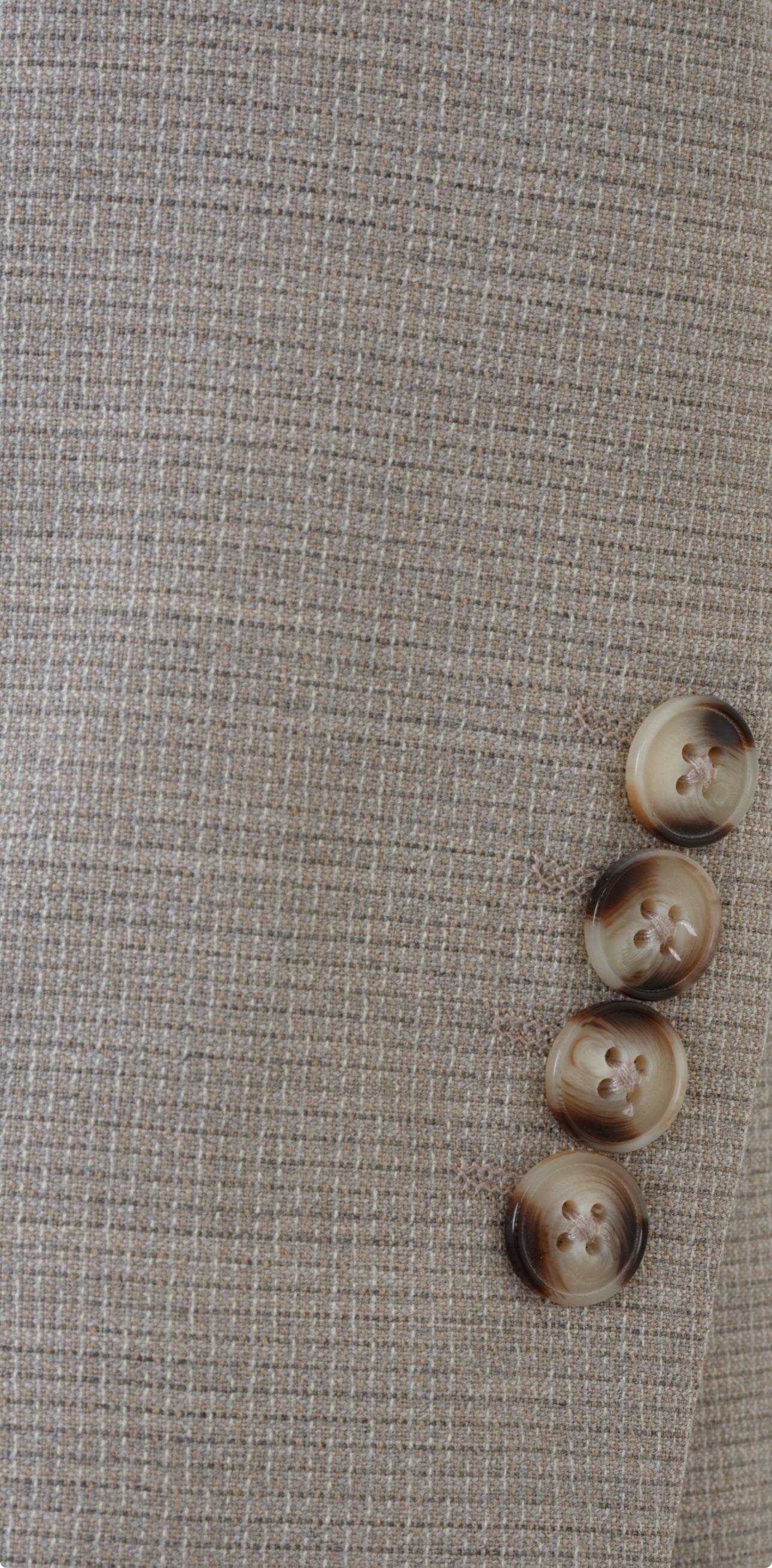Beige Micro Grid Parez Suit
