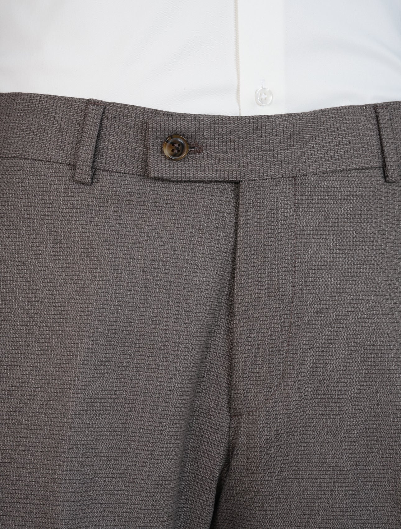 Brown Micro Grid Parez Suit