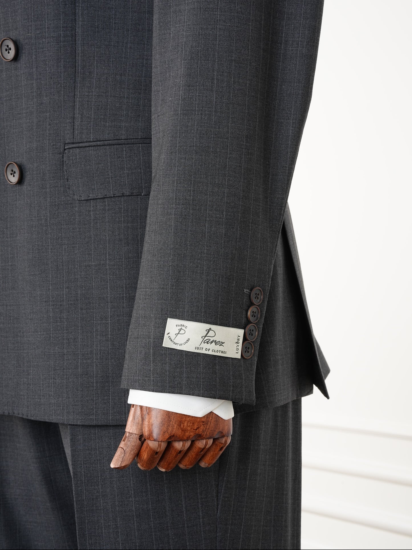 Slate Grey Wool Suit – Fine Pinstripe Business Classic
