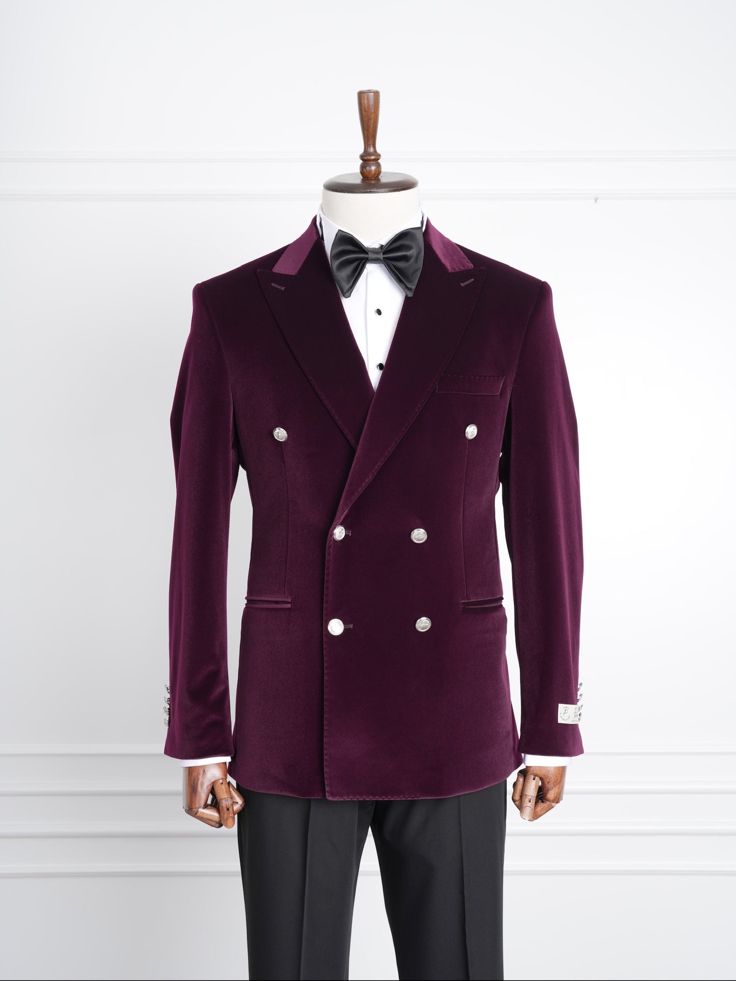 The Bordeaux – Wine Velvet Party Tuxedo for Men | Double-Breasted Suit with Signature Buttons