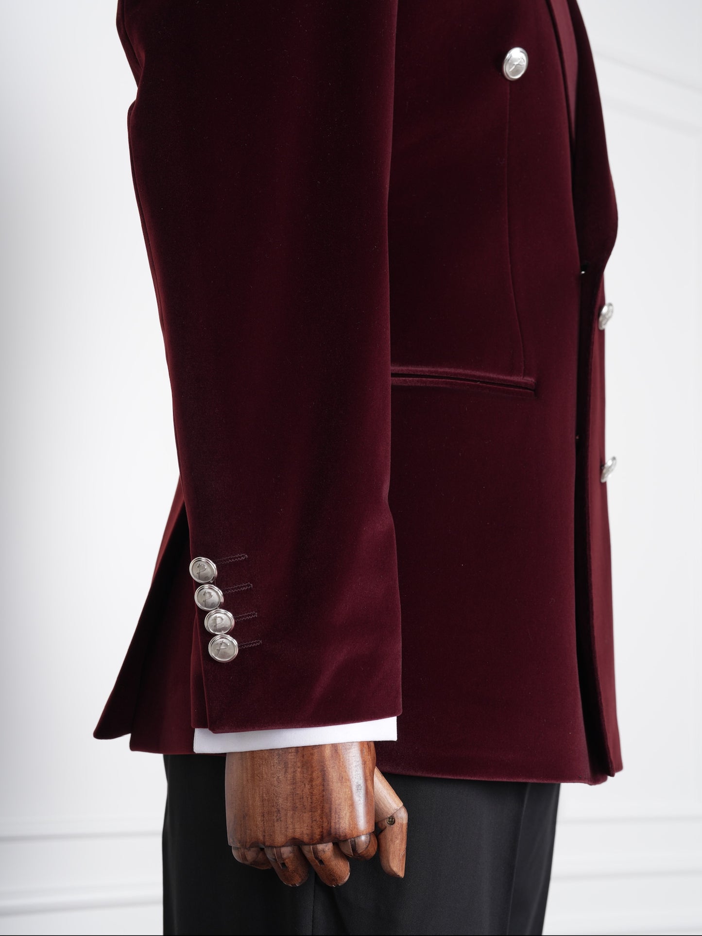 The Marquee Burgundy Velvet Tuxedo | Double-Breasted Soft Velvet Suit