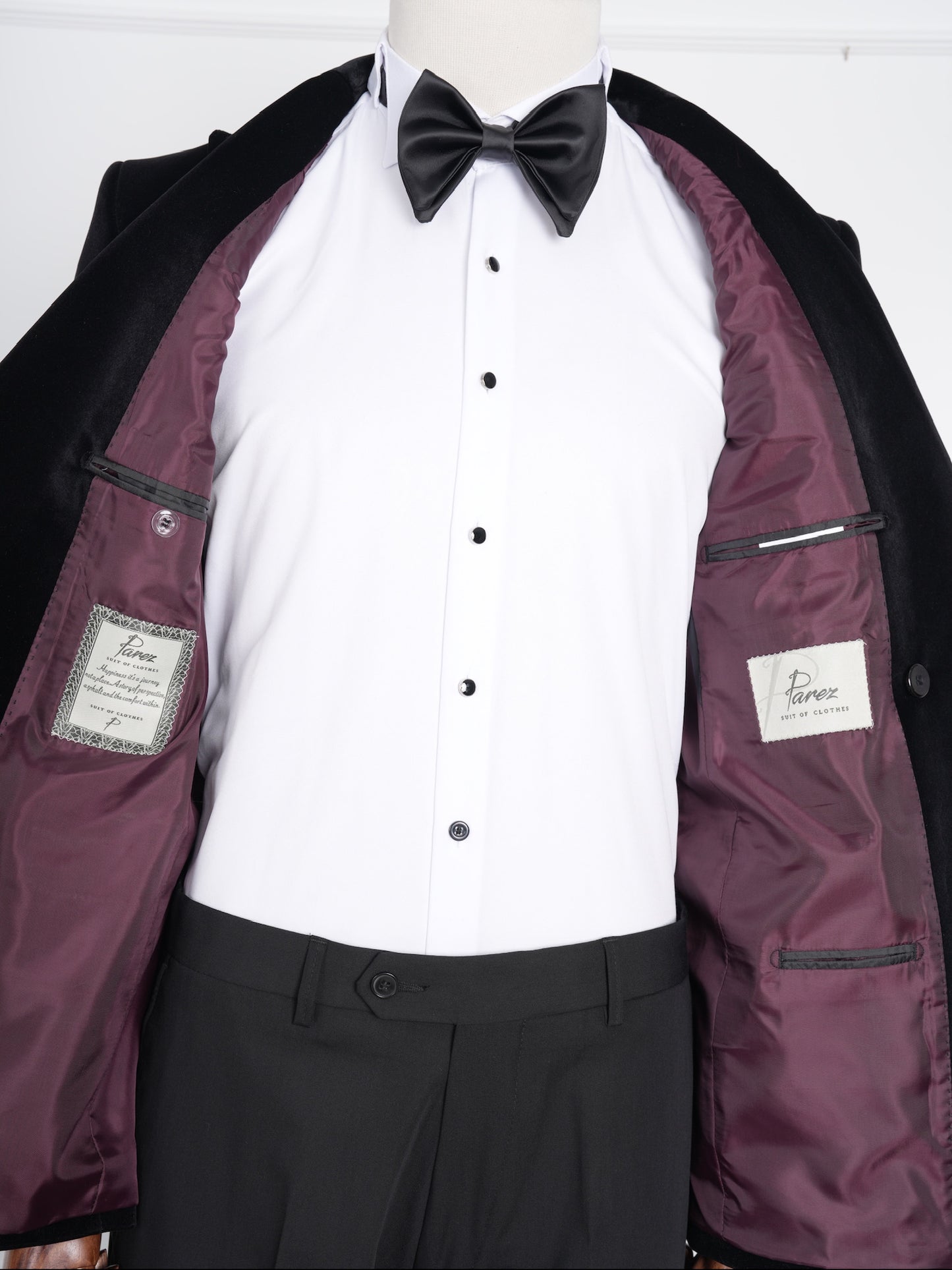 The Noire – Black Velvet Double-Breasted Tuxedo Wide Lapel | Elegant Party Suit for Men
