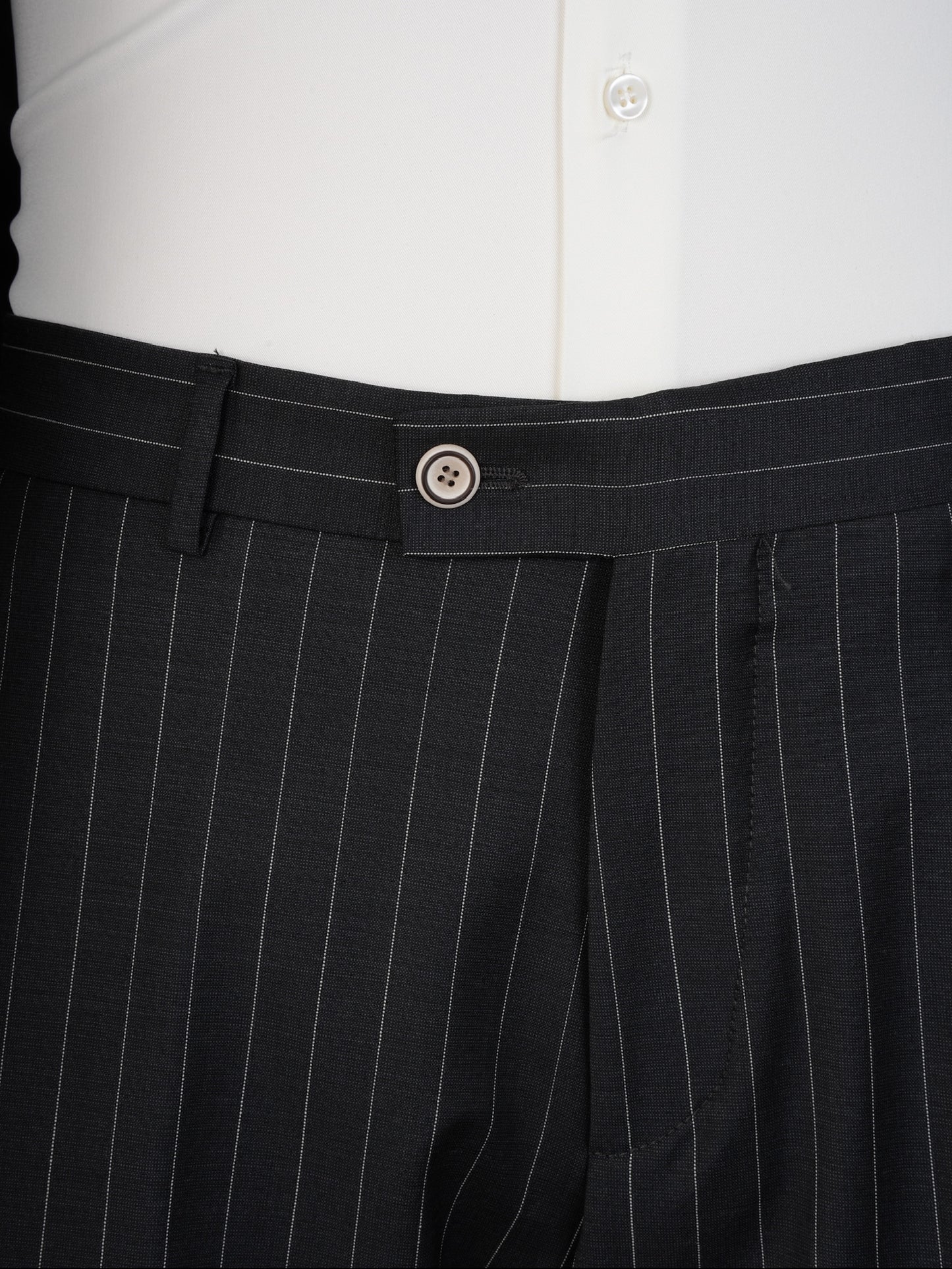 Parez 100% Wool Pinstripe Double-Breasted Suit – Slim Fit Formal Set for Business & Weddings
