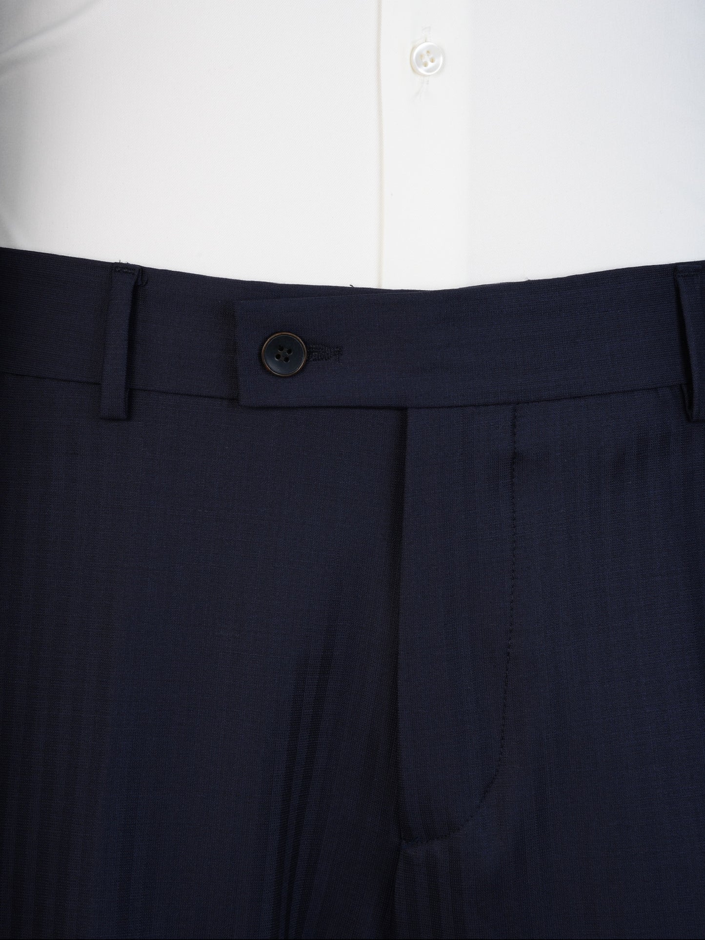 Men’s Navy Wool Pinstripe Suit – Double-Breasted Luxury Business & Wedding Set | 100% Wool Tailored Formal Suit by Parez