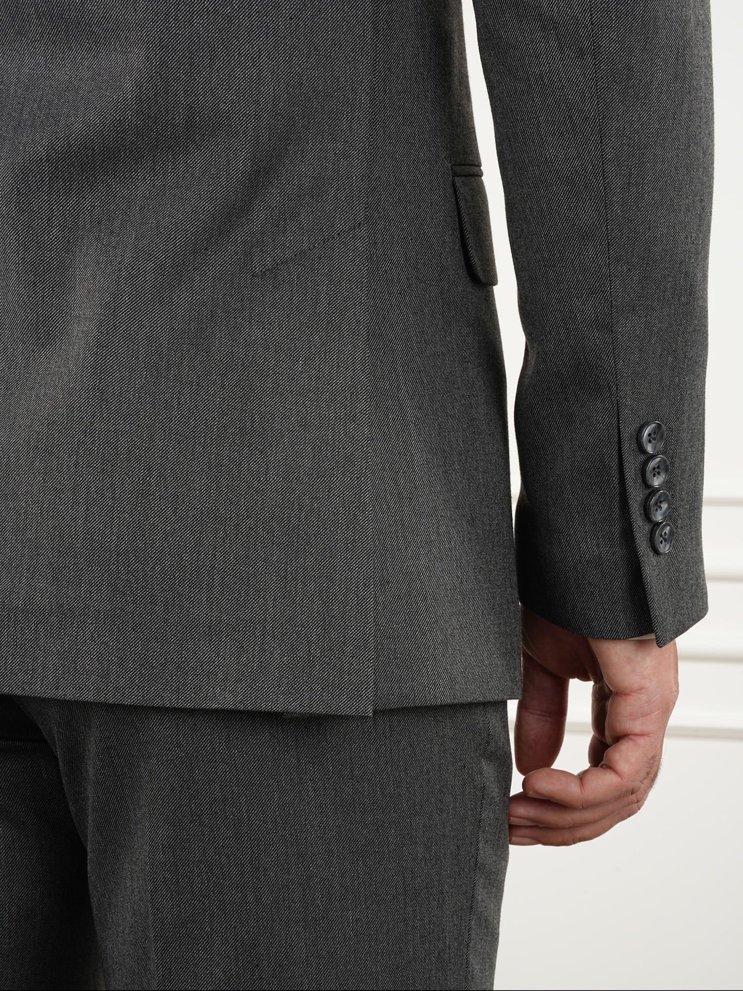 Tailored Fit Tea Gray Double Breasted Full Suit Regular