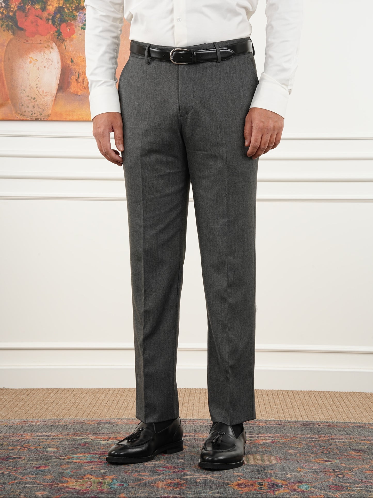 Tailored Fit Tea Gray Double Breasted Full Suit Regular