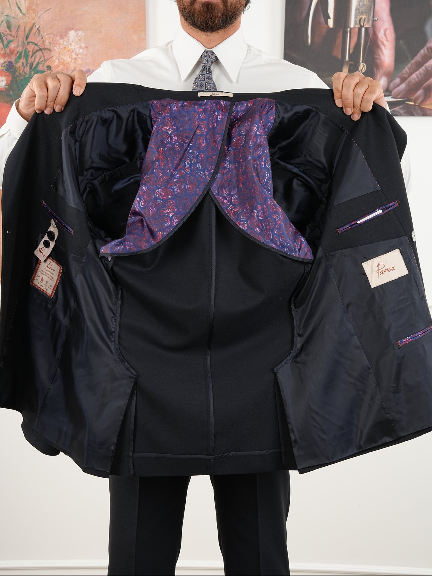Tailored Fit Dark Navy Double Breasted Full Suit Regular