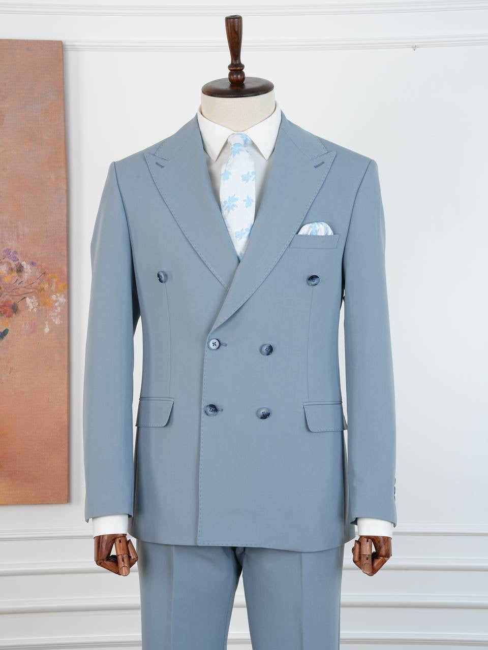The ice blue Monarch Suit by Parez