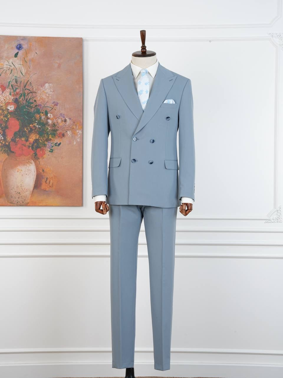 The ice blue Monarch Suit by Parez