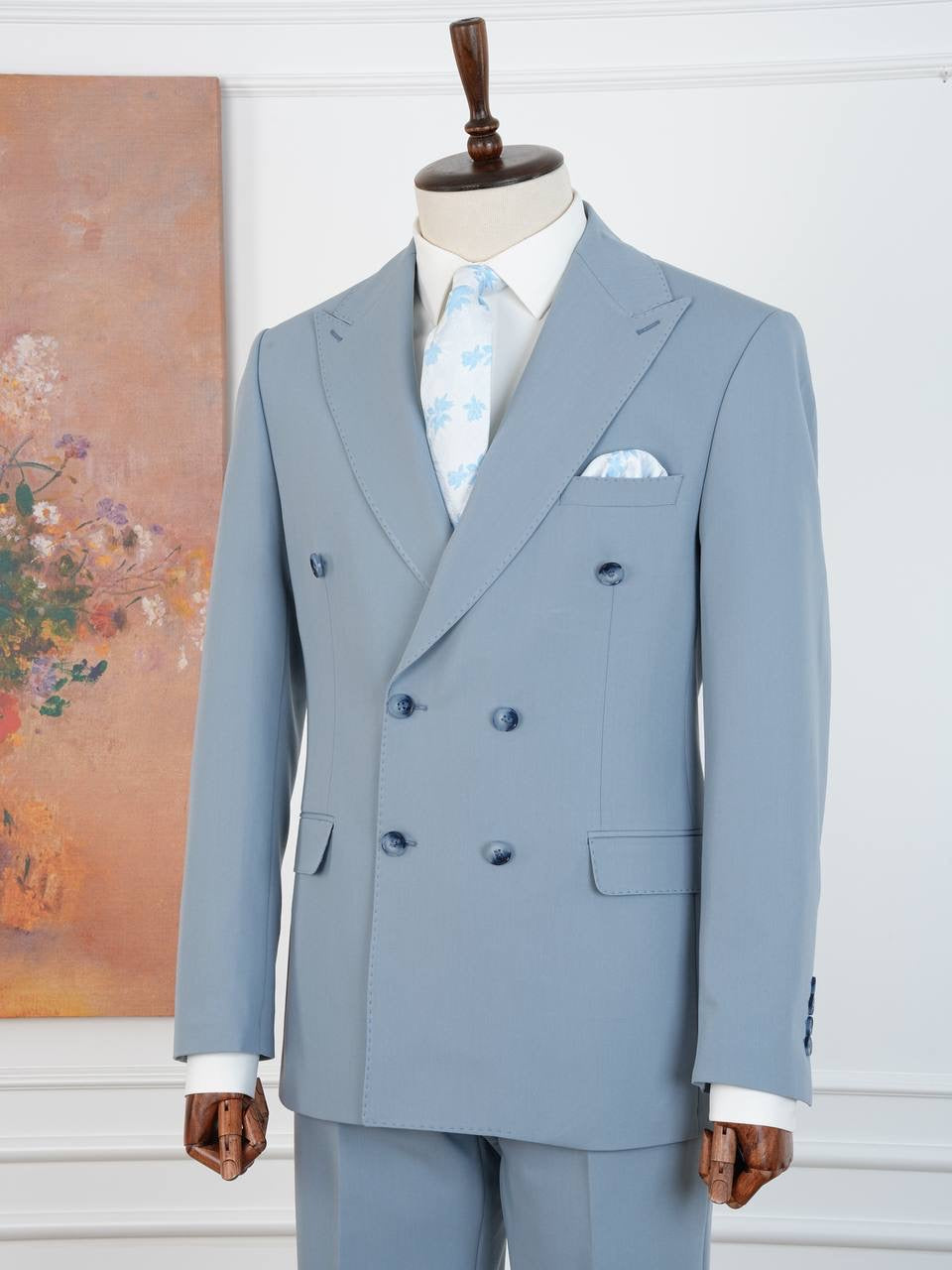 The ice blue Monarch Suit by Parez