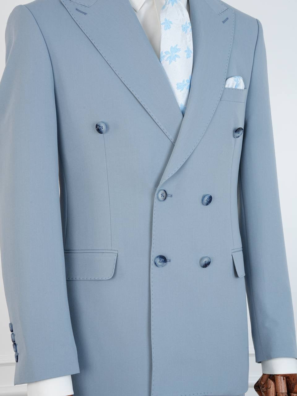 The ice blue Monarch Suit by Parez