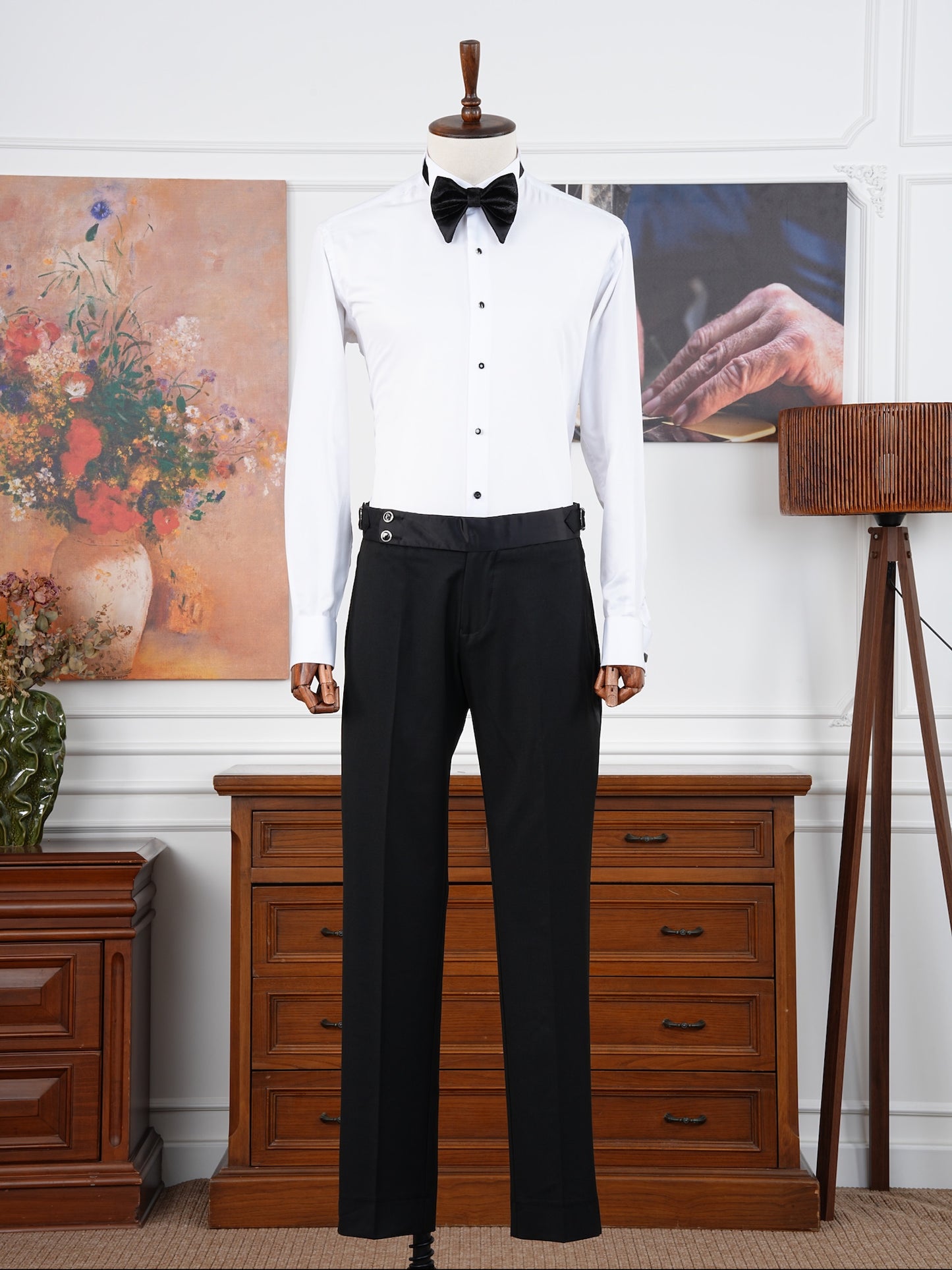 The Sovereign – Navy Double-Breasted Velvet Tuxedo Set