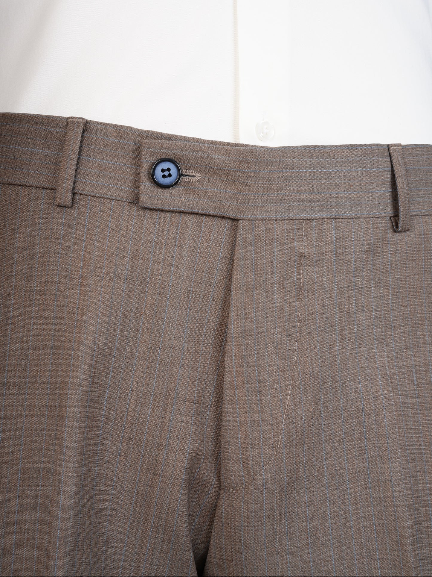 Classic Taupe Wool Suit – Double Breasted Pinstripe Elegance Parez suits