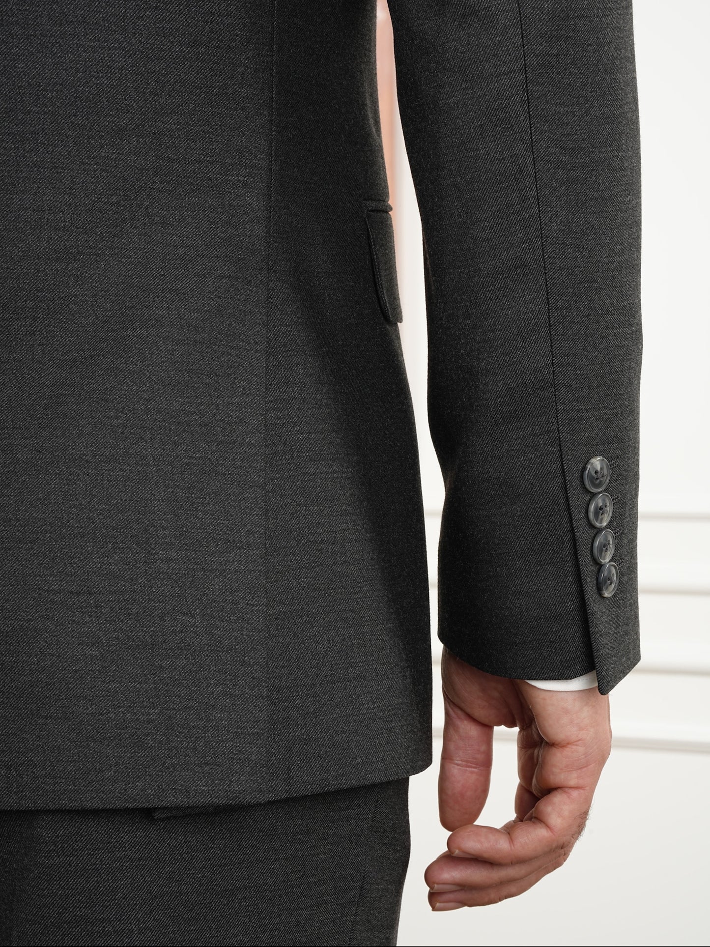 Tailored Fit Choarcol Single Breasted Closure Full Suit