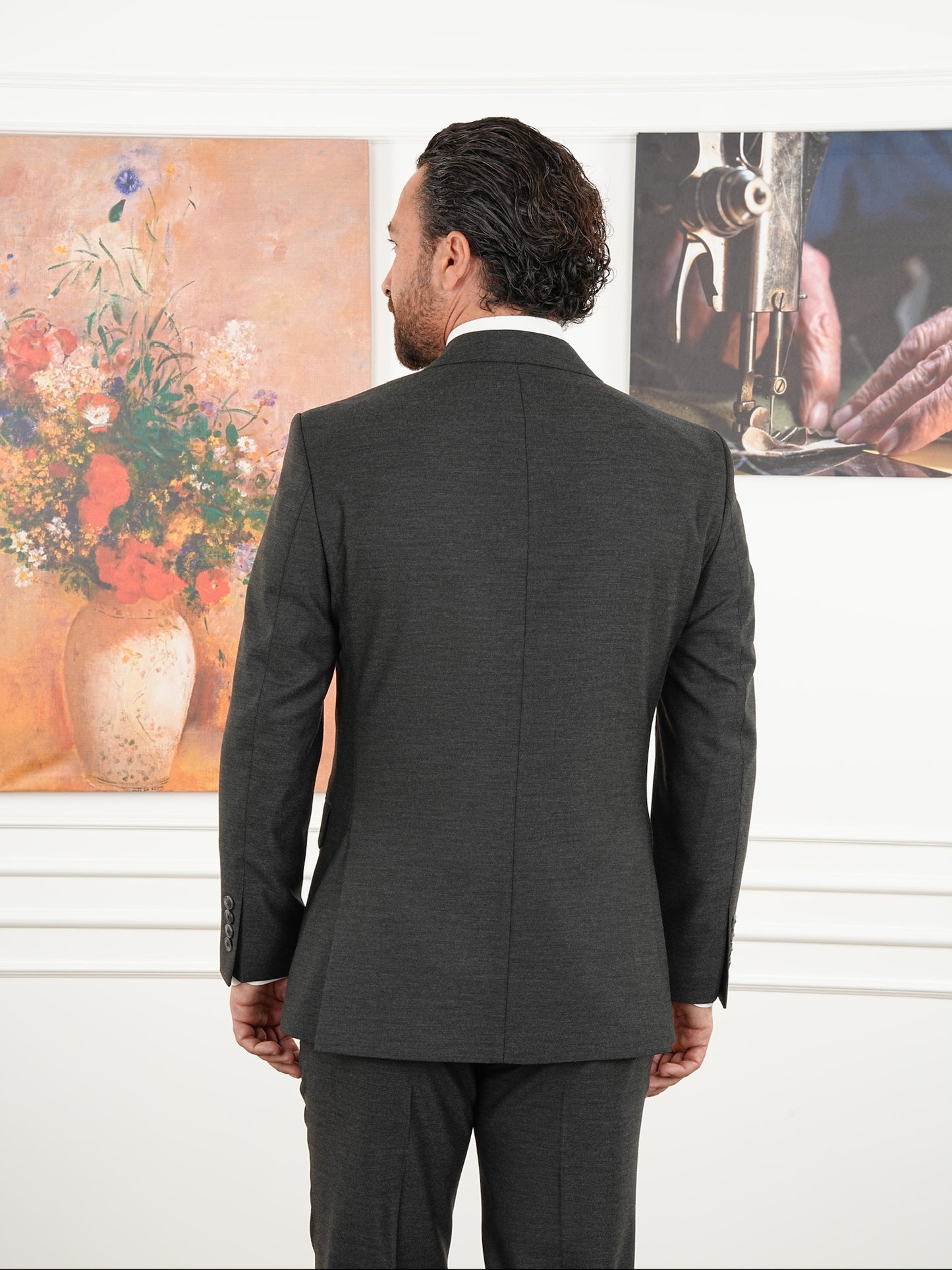 Tailored Fit Choarcol Single Breasted Closure Full Suit
