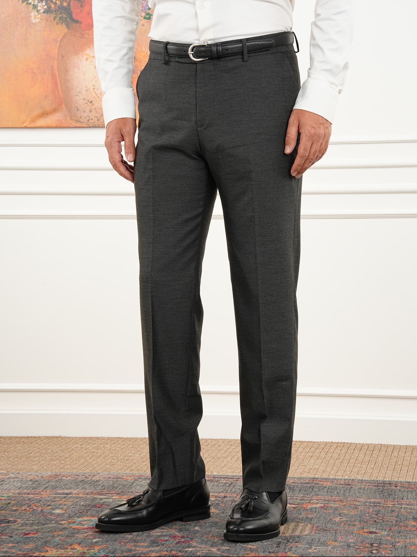 Tailored Fit Choarcol Single Breasted Closure Full Suit