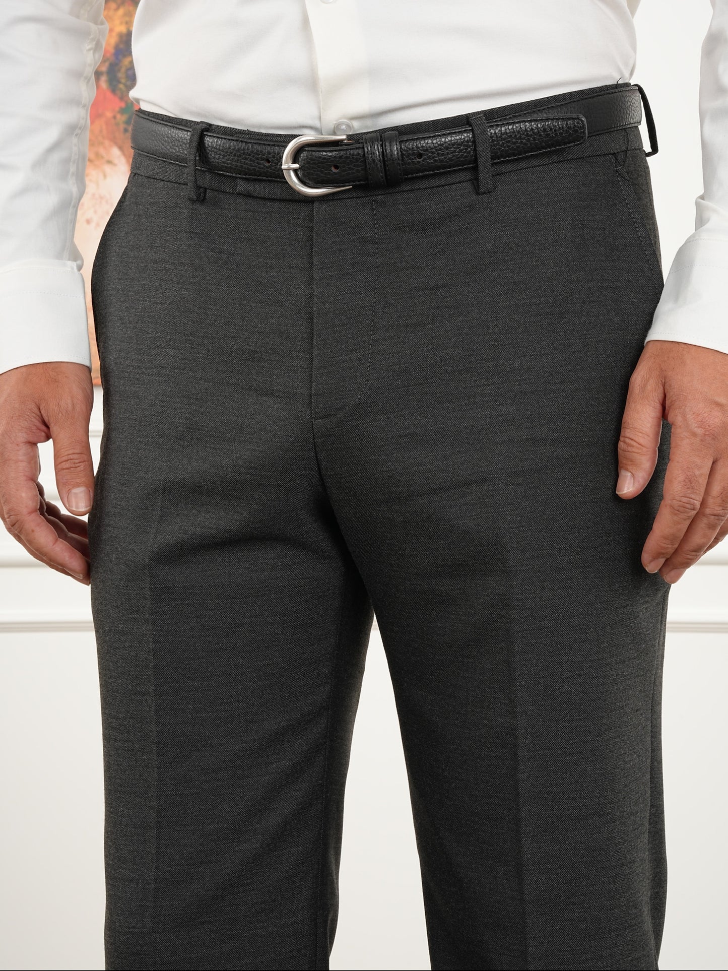 Tailored Fit Choarcol Single Breasted Closure Full Suit